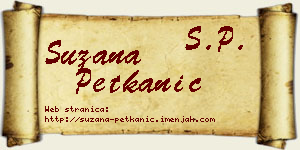 Suzana Petkanić vizit kartica